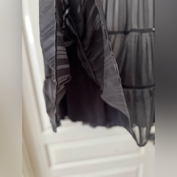 Urban Outfitters | Black Sheer Striped Babydoll Dress - Size XS - Picture 3 of 5